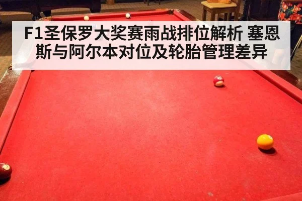F1圣保罗大奖赛雨战排位解析 塞恩斯与阿尔本对位及轮胎管理差异